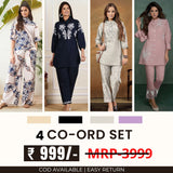 Stylish & Versatile 4 Co-ord Set Combo for Women| CO-14