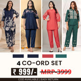 Stylish & Versatile 4 Co-ord Set Combo for Women| CO-17