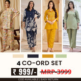 Stylish & Versatile 4 Co-ord Set Combo for Women | CO-19