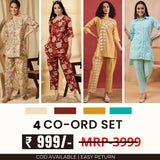 Stylish & Versatile 4 Co-ord Set Combo for Women| CO-01