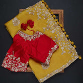 Latest Fancy Designer Saree With Blouse