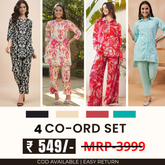 Stylish & Versatile 4 Co-ord Set Combo for Women| CO-02