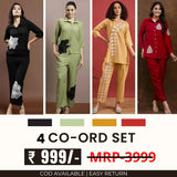 Stylish & Versatile 4 Co-ord Set Combo for Women| CO-03