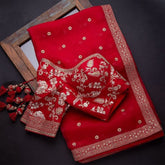 Latest Fancy Designer Saree With Blouse