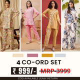 Stylish & Versatile 4 Co-ord Set Combo for Women| CO-06