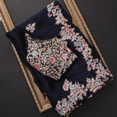 New Fancy Designer Saree With Blouse