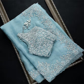 New Fancy Designer Saree With Blouse