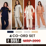 Stylish & Versatile 4 Co-ord Set Combo for Women| CO-08