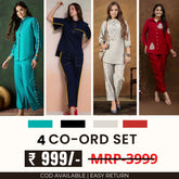 Stylish & Versatile 4 Co-ord Set Combo for Women| CO-09