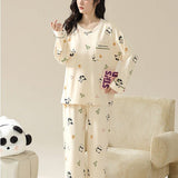 Baby Panda Built-In Bra PJ Set – Creamy Bamboo Dreams Edition