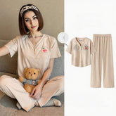 Chic Built-In Bra Pajama Set – Effortless Comfort & Style