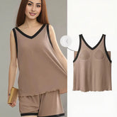 Cozy & Chic – Pajama Set with Built-in Bra