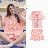 Heartcore Girlie Pajama Set – Built-In Bra Magic!