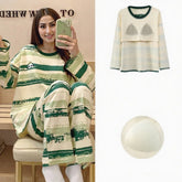 Mossy Vibes Pajama Set – Built-In Bra Edition