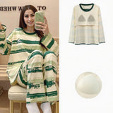 Mossy Vibes Pajama Set – Built-In Bra Edition