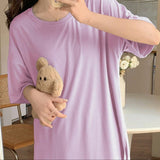 Premium Modal Dreamy Lilac Built-In Bra Pajama Set