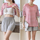 Premium Modal Rosy Breeze Built-In Bra Lounge Set