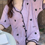 Sweetheart Vibes Pajama Set – With Built-In Bra!