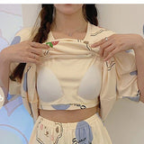 Berry Cream Bear Built-In Bra PJ Set – Summer Today Edition
