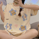 Berry Cream Bear Built-In Bra PJ Set – Summer Today Edition