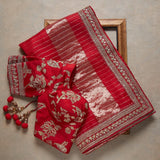 Latest Fancy Designer Saree With Blouse