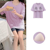 Premium Modal Dreamy Lilac Built-In Bra Pajama Set